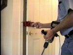 Locksmith video training school. Installing deadbolts.