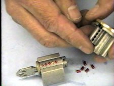 Locksmith training dvd lessons. Locksmith lesson 2. Removing pins from lock cylinder.